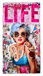 What If Marilyn III by Bram Reijnders - Glazed Original Painting on Board sized 32x59 inches. Available from Whitewall Galleries
