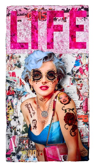 What If Marilyn III by Bram Reijnders - Glazed Original Painting on Board